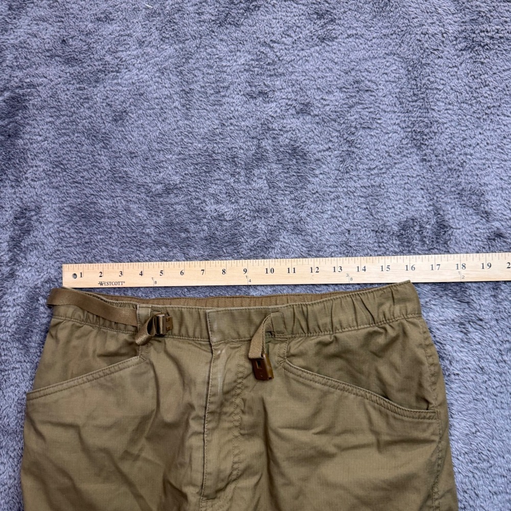 Uniqlo Heattech Lined Ripstop Pants Mens Medium Tan Brown Belted Cargo Trousers - Picture 6 of 8